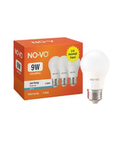 NO-VO 3LÜ AVANTAJ PAKET 9W BEYAZ LED AMPUL E27 806LM 6500K 15.000 SAAT ÖMÜR (5343)