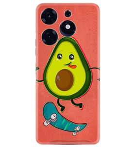 Tecno Spark 10 Pro Kılıf Silikon Desen Özel Seri Avokado Skate 1741