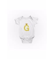 Unisex G Harfi Baskılı Bebek Zıbını