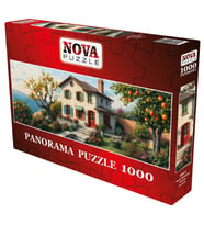 Nova Puzzle 1000 Parça Deniz Manzaralı Cennet Panorama Puzzle - Meyve Bahçeli Ev