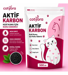 Active Carbon Kedi Kumu Koku Giderici Önleyici 500 GR Aktif Karbon Granül Önleyici