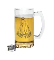 Hayalet Baskılı Bira Bardağı - Bira Bardak (Şeffaf)