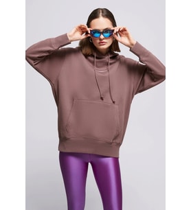Nike Sportswear Phoenix Fleece Oversized Pullover Hoodie Kadın Sweatshirt Kahverengi