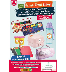 Okul Etiketi Bluey Temalı Kalem Defter Etiketi Özel İsim Yazılabilen Etiket Seti - İsim Etiketi-T1024-OE111