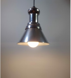 RİOLİGHT RETRO GÜMÜŞ TEKLİ METAL SARKIT AVİZE ŞAPKA ÇAP: 18CM (Siyah)
