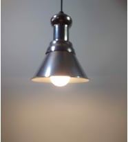RİOLİGHT RETRO GÜMÜŞ TEKLİ METAL SARKIT AVİZE ŞAPKA ÇAP: 18CM (Siyah)