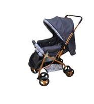 Vavbaby Dual Comfort Line Çift Yönlü Bebek Arabası Gri-Gold (Standart)