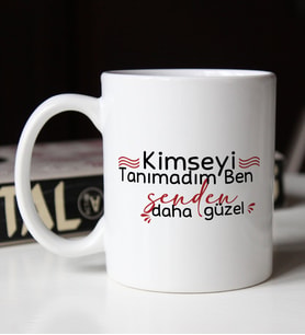 BK Gift Kimseyi Tanımadım Ben Tasarımlı Beyaz Kupa Bardak Arkadaşa Hediye , Doğum Günü Hediyesi-2