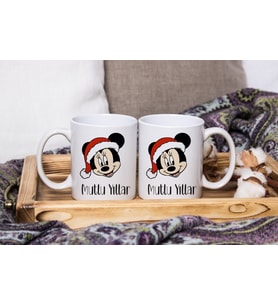 Minnie Mouse & Yılbaşı & Mutlu Yıllar Tasarımlı İkili Kupa Seti