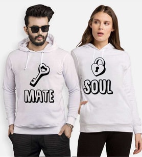 Tshirthane Soul Mate Anahtar Sevgili Kombinleri Kapüşonlu Kombini (Tek Ürün Fiyatıdır.)