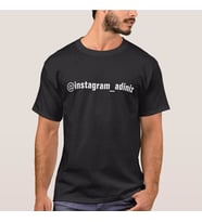 Kişiye Özel İsimli İnstagram Siyah Erkek Bayan Unisex Tişört