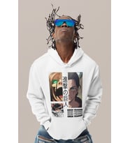 Eren Yeager Attack On Titan Baskılı Unisex Oversize Anime Karakter Hoodie