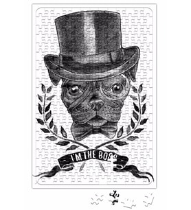 I'm The Boss Sihirbaz Pug Köpek Puzzle 240 Parça A3