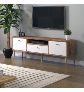 Beyza Ahşap Ayaklı 140 Cm Atlantik Beyaz Tv Sehbası