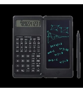 Hesap Makinası Silinebilir LCD Yazı Tabletli Kalemli Katlanabilir Bilimsel Hesap Makinesi