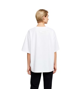 Kadın Oversize Tişört %100 Pamuk Çiçek Desen Baskılı Rahat Kesim Günlük Giyim Konforlu Modern Şık