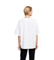 Kadın Oversize Tişört %100 Pamuk Çiçek Desen Baskılı Rahat Kesim Günlük Giyim Konforlu Modern Şık