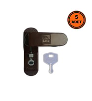 5 Adet Penkid Pvc Çocuk Emniyet Kilidi Anahtarlı Koyu Kahverengi (Koyu Kahverengi)