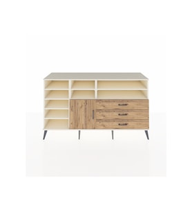 Kronos Konsol 8 Raflı 3 Çekmeceli Tek Kapaklı  176x59x99 Aytaşı-Çam