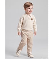 LCW baby Kahverengi Beli Lastikli Erkek Bebek Pantolon