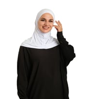 Beyaz Pratik Hazır Geçmeli Boru Boneli İkili Tesettür Eşarp Sandy Düz 2501_42
