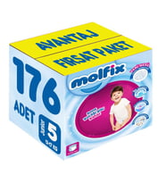 Molfix Külot Bebek Bezi Beden:5 (12-17KG) Junior 176 Adet Avantaj Fırsat Pk