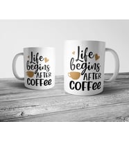 Pixxa Life Begins After Coffee Kahve Kupa Bardak  
