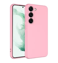 Samsung Galaxy S23 Plus Kılıf Özel Orijinal Lansman Serisi, İçi Kadife, Pürüzsüz Yumuşak ve Mat TPU Silikon (Pembe)