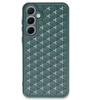 Galaxy A25 5G Kılıf Petek Silikon Kapak - Koyu Yeşil