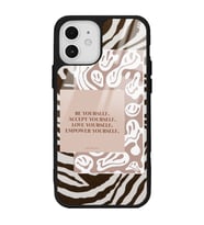 iPhone 12 Emoji Zebra Tasarımlı Glossy Telefon Kılıfı