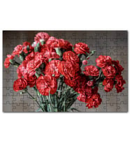 Cakapuzzle Bir Demet Kırmızı Yabani Karanfil Puzzle Yapboz MDF (Ahşap) (120 Parça)