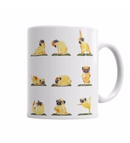 Pug Yoga Köpek Kupa Bardak Porselen