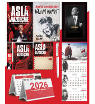Asla Vazgeçme - Ayraç - Kartpostal - Poster - Nazım Hikmet -  2026 Ajanda İstikbal - Sakarya Duvar Takvimi - Masa Takvimi