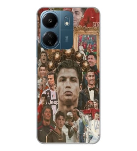 Xiaomi Redmi 13C Uyumlu Cristiano Ronaldo Tasarımlı Şeffaf Telefon Kılıfı