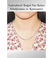 Labradorit Doğal Taş Kolye ( Odaklanmayı Ve Konsantre ) 4 Mm Aa Kalite