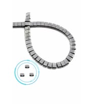 Hematit Taşı Yassı Kesim Parlak Füme 6x4mm Doğal Taş Dizi