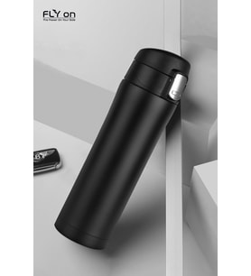 Kaliteli Çift Katman Paslanmaz Çelik 500 ml Termos Bardak Siyah