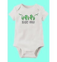 Unisex Bebek Beyaz Organik Baskılı Pamuklu Body