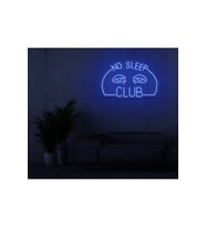 NO SLEEP CLUB Yazılı ve Şekilli Neon Tabela