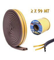 Kupa Tyson Kapı ve Pencere Fitil Bandı Kahve - Çiftli - 50 Metre (Kahverengi)