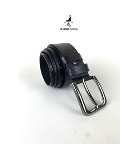 %100 Manda Derisi 4 Cm Siyah Erkek Spor Kemer - Hakiki Deri Kemer