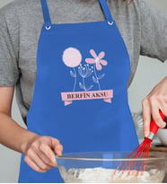 BK Gift Kişiye Özel İsimli Anneler Günü Tasarımlı Profesyonel Mavi Mutfak Önlüğü, Aşçı Önlüğü, Şef Önlüğü, Anneye Hediye-14