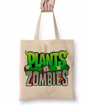 Plants ve Zombies Logo Bez Çanta Uzun Saplı