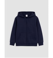 LCW Kids Lacivert Kapüşonlu Erkek Çocuk Fermuarlı Sweatshirt
