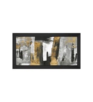 Soyut Şekiller Motifli Kanvas Tablo 50 x 70 cm Siyah Çerçeve