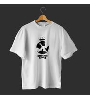 Black White Simple Dragon King's T-Shirt (Beyaz)