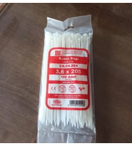 Pemsan 3.6X205 Plastik Cırt Kelepçe Kablo Bağı BEYAZ 100'Lu Paket