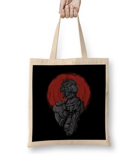 Dark Arts Red Moon Robot Fighter Bez Çanta Uzun Saplı
