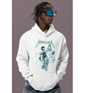 Metallica Rock Metal Baskılı Unisex Oversize Müzik Grubu Hoodie