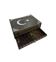 Kişiye Özel İsimli Tesbih ve Saat Koleksiyon Kutusu – 10 Tesbih 12 Saat  Ahşap & Pleksi Tasarım